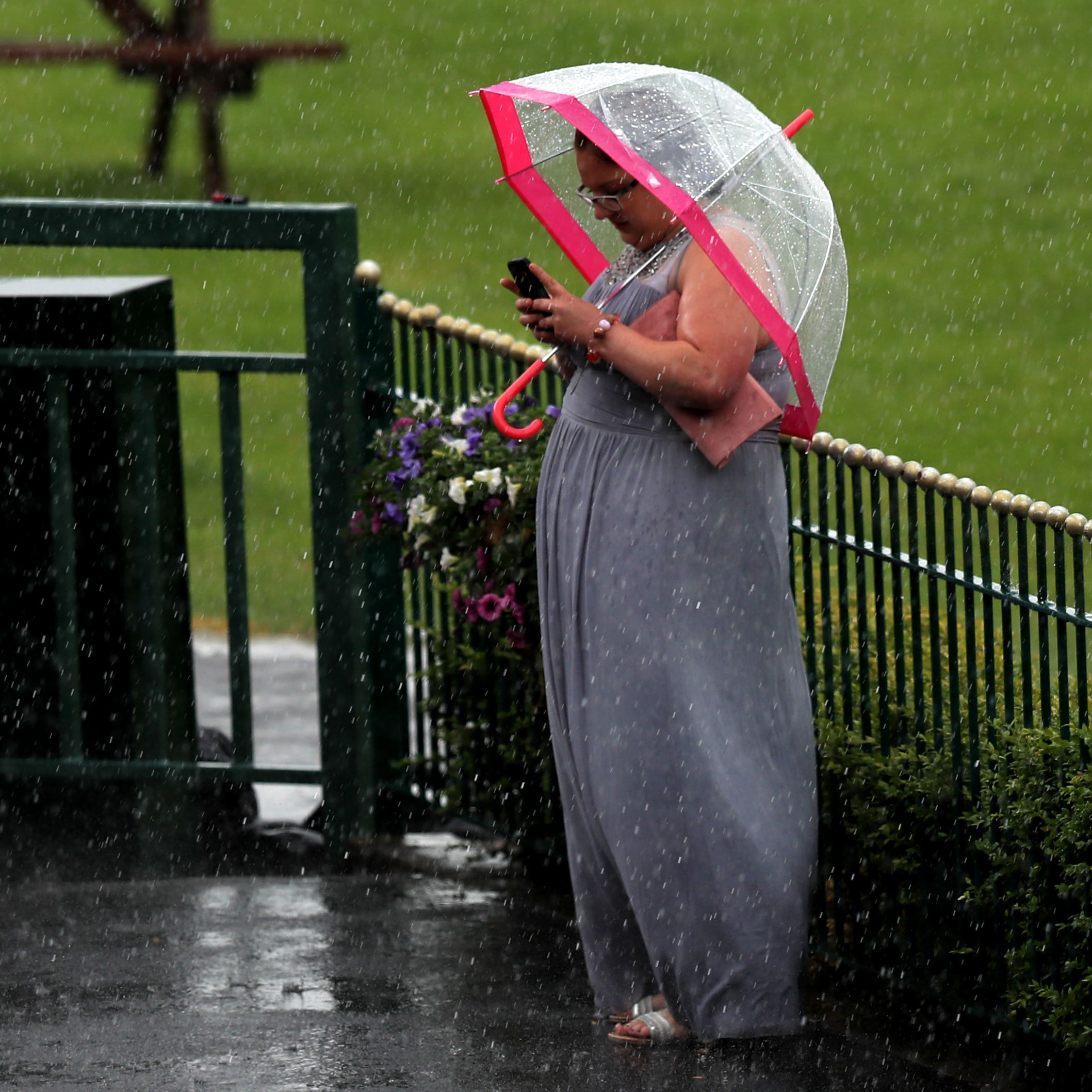 Further overnight rain left Haydock waterlogged