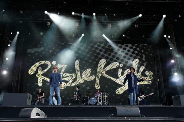 Rizzle Kicks perform on stage 
