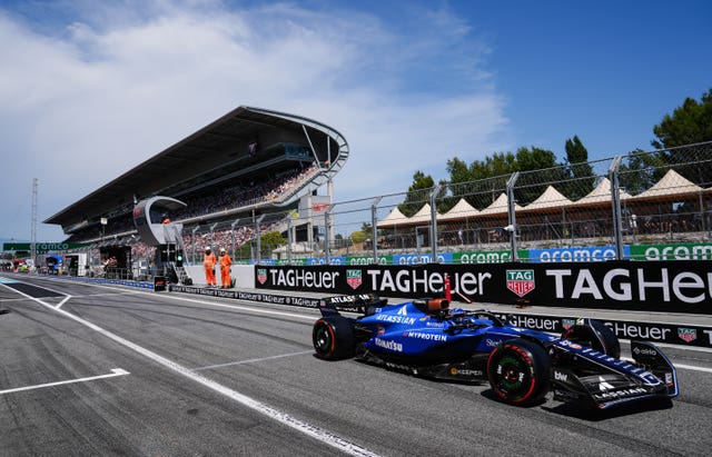 Williams driver Alex Albon in action at the Spanish Grand Prix