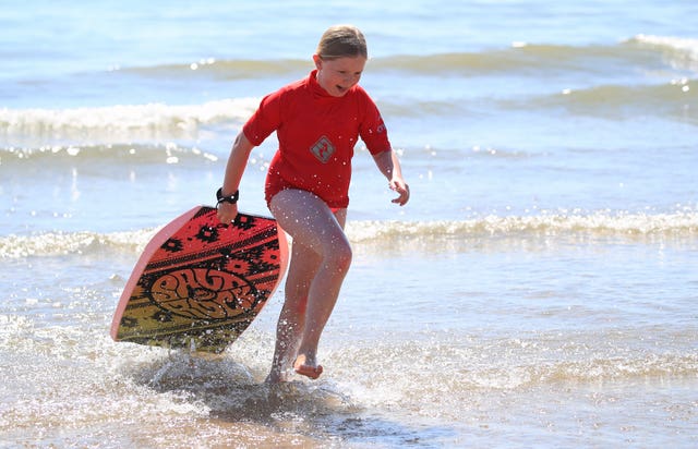 Girl in sea