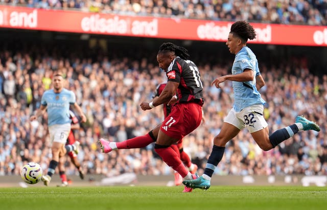 Adama Traore shoots for Fulham