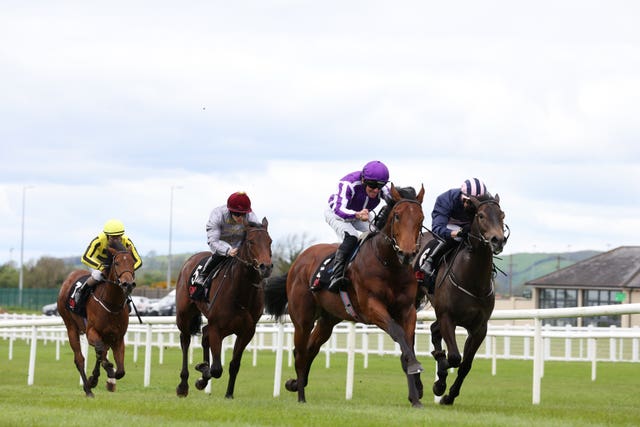 His Majesty winning the Gain First Flier Stakes at Curragh Racecourse  
