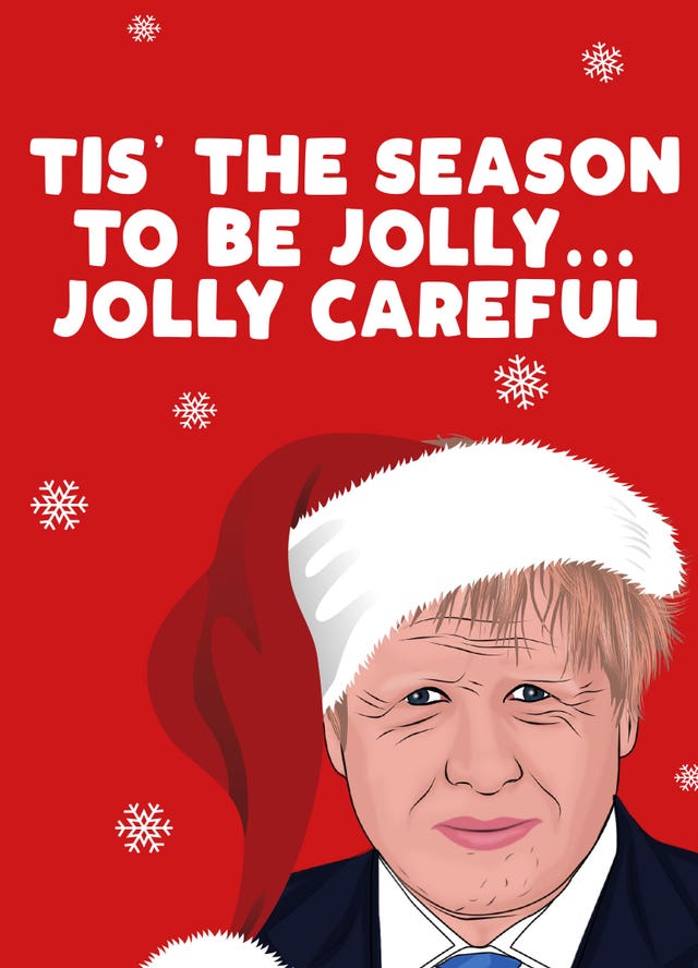 Boris Johnson inspired festive greetings cards
