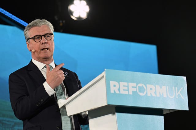 Malcolm Offord delivering a speech