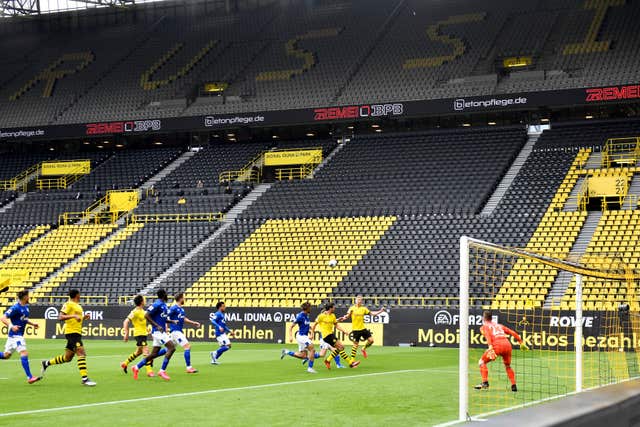 The Bundesliga resumed action last month in front of empty stands