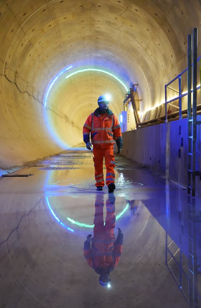 A worker on the HS2 project