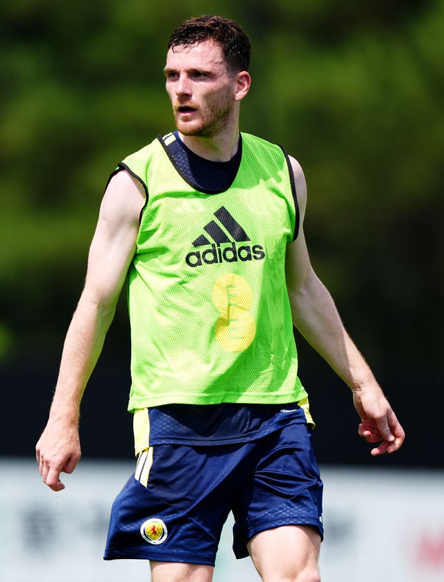 Andy Robertson during training