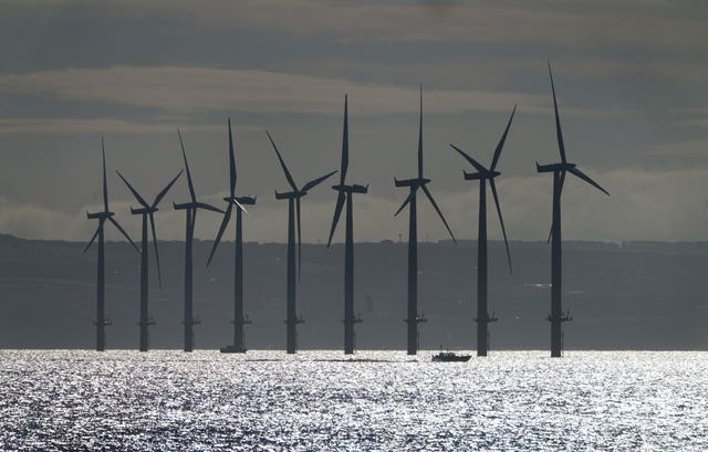 A wind farm off the North Yorkshire coast