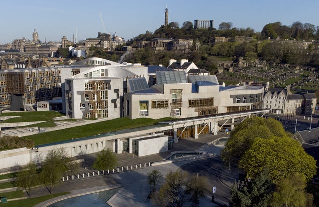 The Scottish Parliament building at Holyrood in Edinburgh. 