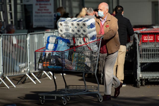 Shoppers at a Costco in Birmingham