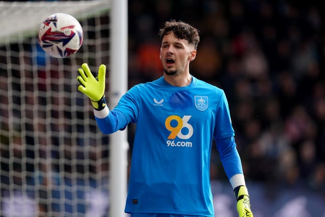 James Trafford catches a ball