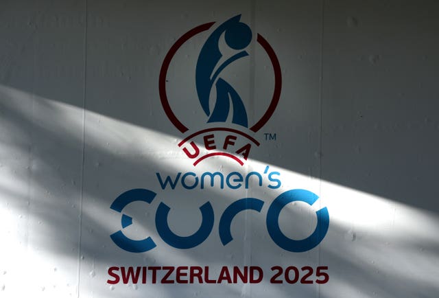 A Euro 2025 flag
