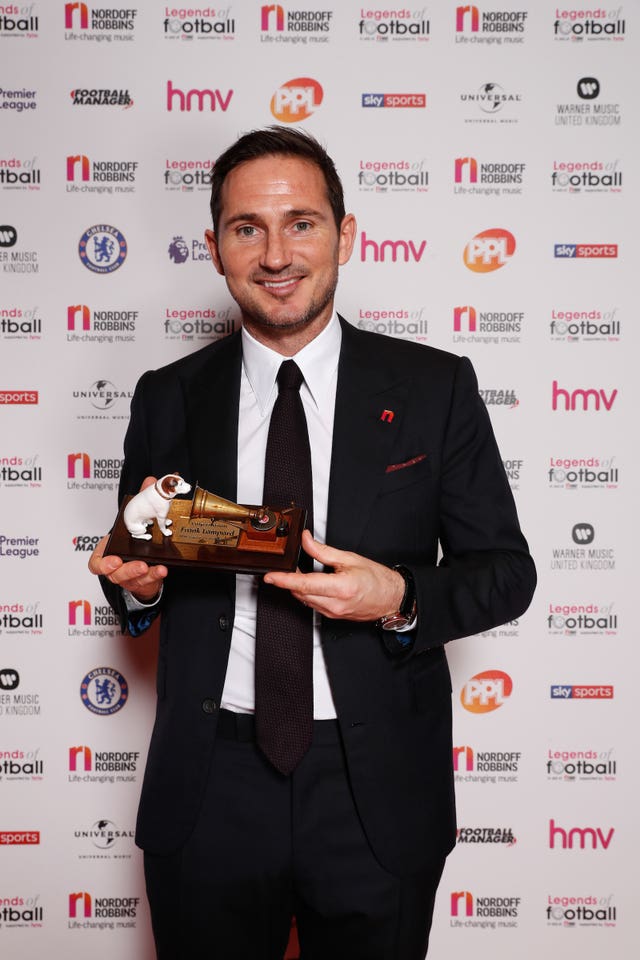 Frank Lampard was honoured at the Legends of Football Event in London