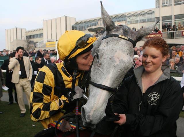 Daryl Jacob kisses The Listener after he won the Hennessy Gold Cup at Leopardstown