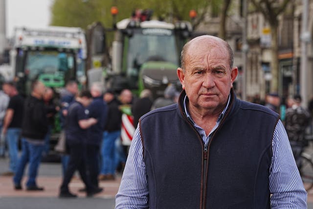 John Dallon, a spokesperson for the groups protesting about fuel prices, on O&rsquo;Connell Bridge in Dublin 