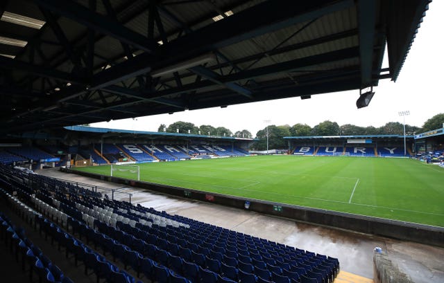 Bury's absence will mean a change to the FA Cup draw