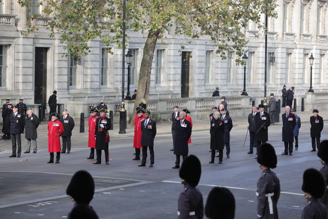 The Remembrance Sunday service at the Cenotaph, in Whitehall, London