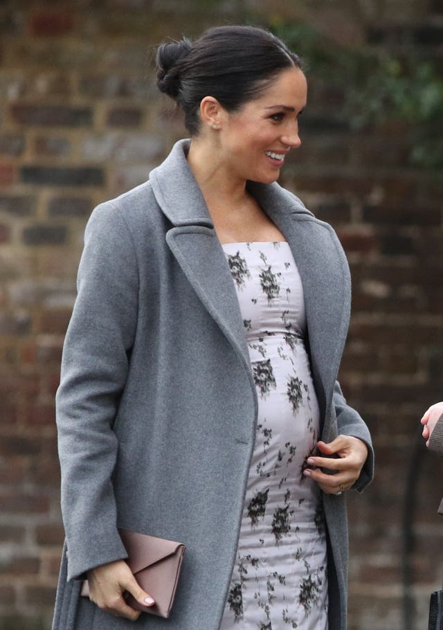Meghan visiting the Royal Variety Charity care home