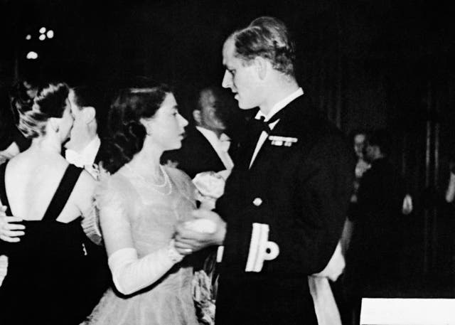 Princess Elizabeth dancing with Philip