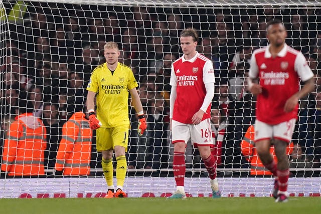 Arsenal look frustrated after conceding at Southampton