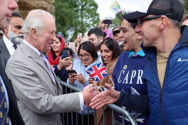 Charles meeting members of the public