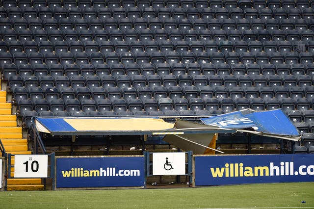 The disabled enclosure roof collapsed 