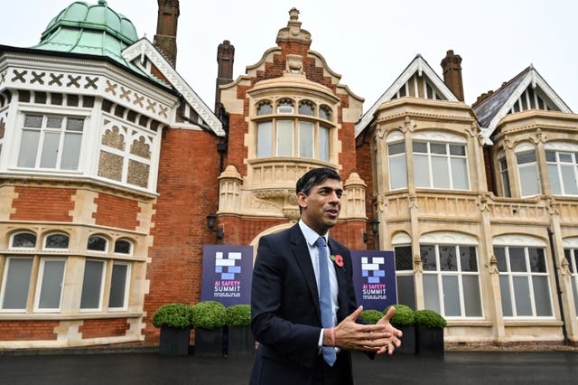 Prime Minister Rishi Sunak as he arrives at the AI Safety Summit