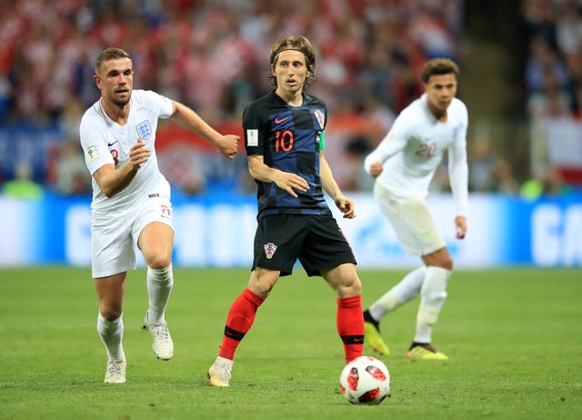 The influence of Croatian playmaker Luka Modric (centre) grew during the second half as England's challenge faded.