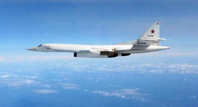 A Russian Blackjack bomber (Ministry of Defence/PA) 