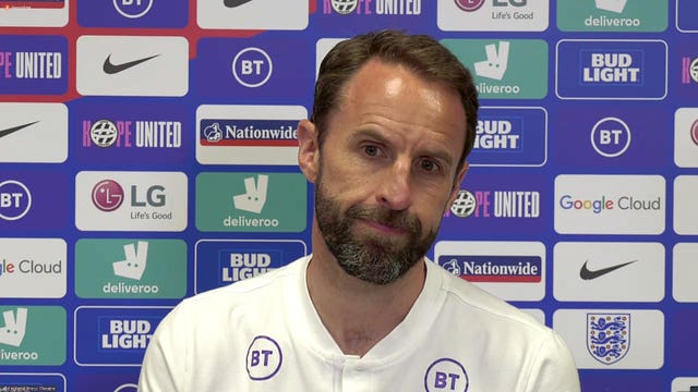 Gareth Southgate during the pre-match press conference