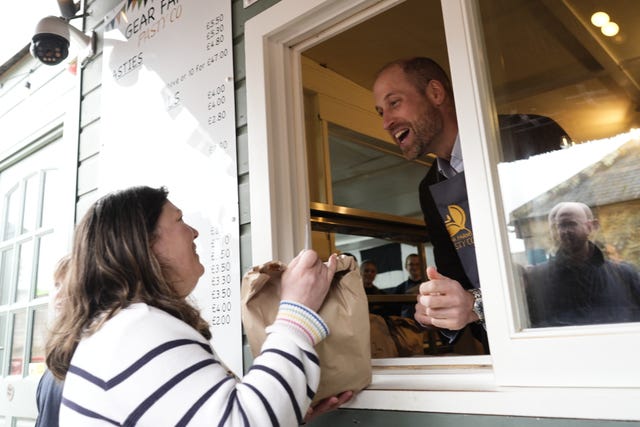 William serving customers during his visit to the Gear Farm Pasty Company