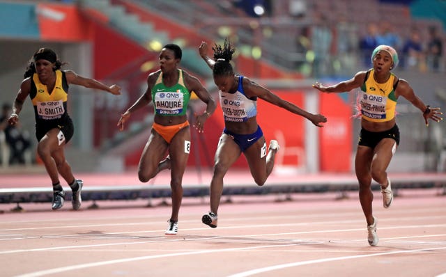 Dina Asher-Smith won the silver medal in Doha