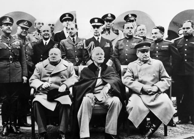 'The Big Three' - Winston Churchill, Franklin D. Roosevelt and Josef Stalin at the Yalta conference in 1945 