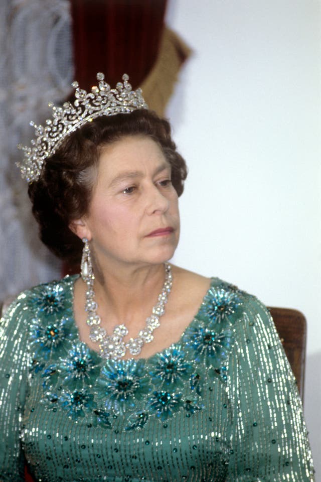 The Queen in her regalia