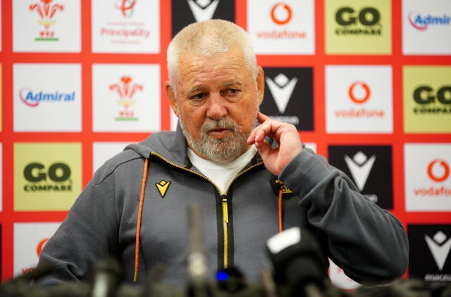 Warren Gatland speaks to the media