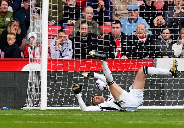 Sheffield United goalkeeper Ivo Grbic had an uncomfortable afternoon against Burnley