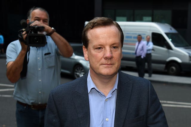 Former Conservative MP Charlie Elphicke arriving at Southwark Crown Court to be sentenced