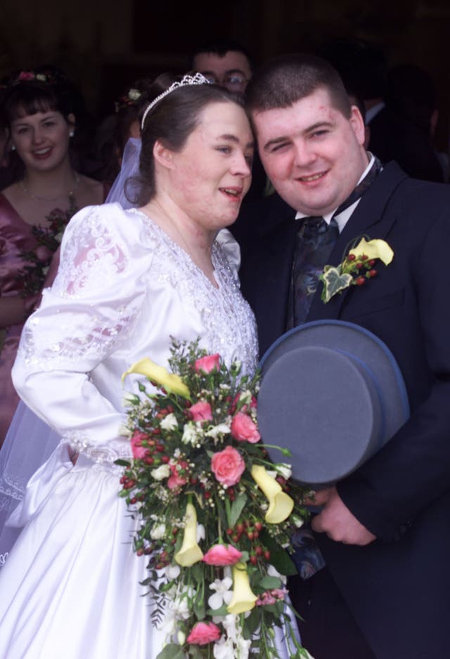 Omagh Wedding/couple smile