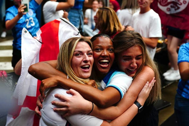 England fans hugging