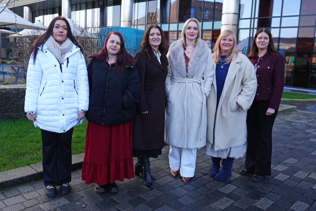 Nurses (left to right) Carly Hoy, Karen Danson, Annice Grundy, Bethany Hutchison, Lisa Lockey and Jane Peveller
