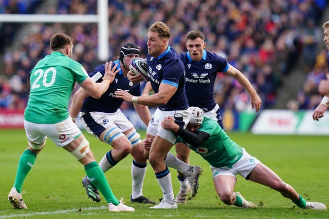 Jack Conan, left, claimed Ireland's third and final try in Edinburgh