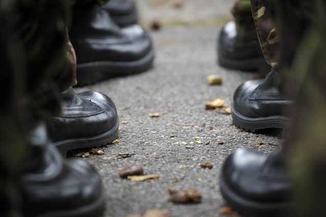 Soldiers' boots (Ben Birchall/PA)erman garrison town