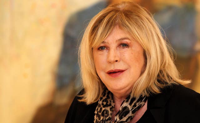 Marianne Faithfull after she opened the Innocence and Experience exhibition at Tate Liverpool in 2012