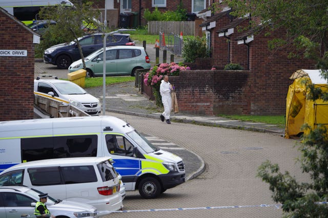 Jake Davison began his shooting spree in Biddick Drive in Keyham, Plymouth (Ben Birchall/PA)