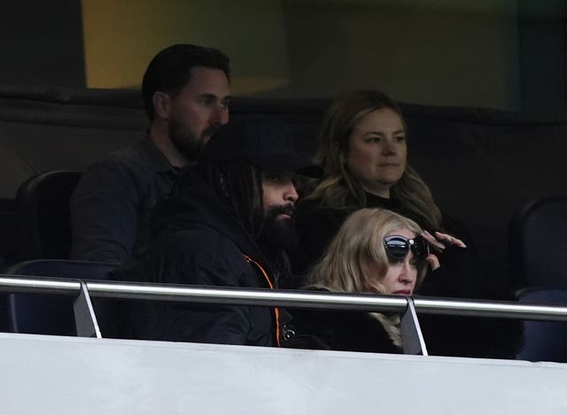 Madonna during the Women’s Super League match 