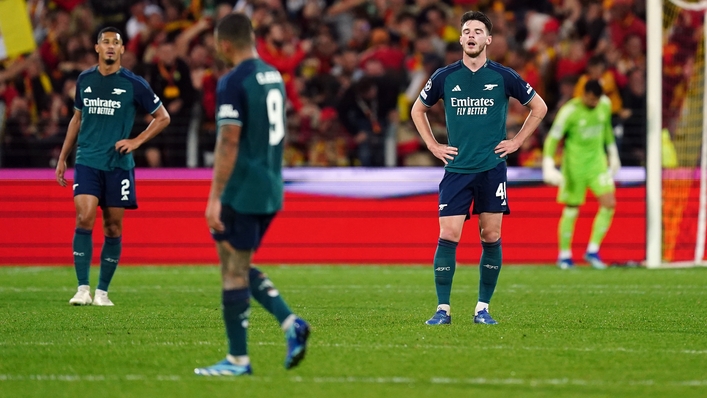 Arsenal suffered a shock defeat in Lens (Mike Egerton/PA)