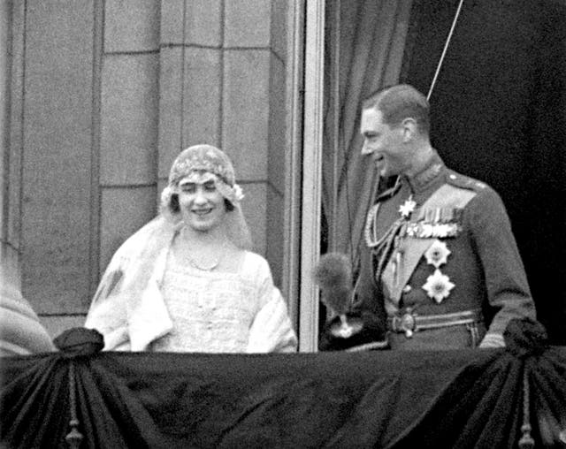 The Duke and Duchess of York, later George VI and Queen Elizabeth, on their wedding day in 1923