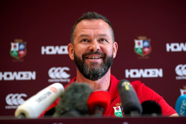 Andy Farrell during the British and Irish Lions head coach announcement