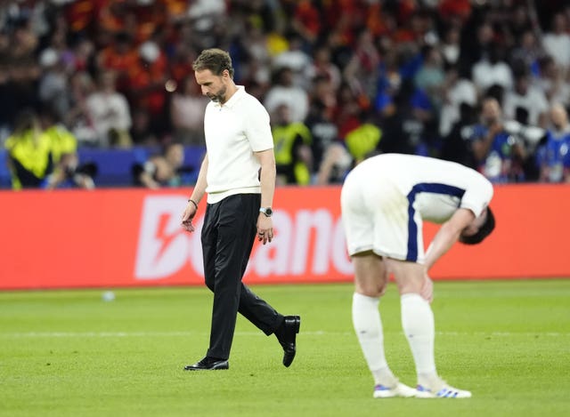 England manager Gareth Southgate appears dejected 