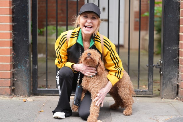 Lulu with her dog Fudge at the launch ‘Lulu’s Mental Health Trust’ in east London in May